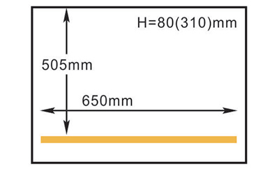 Tamaño de la cámara de la máquina de envasado al vacío HVC-610S/4C Hualian