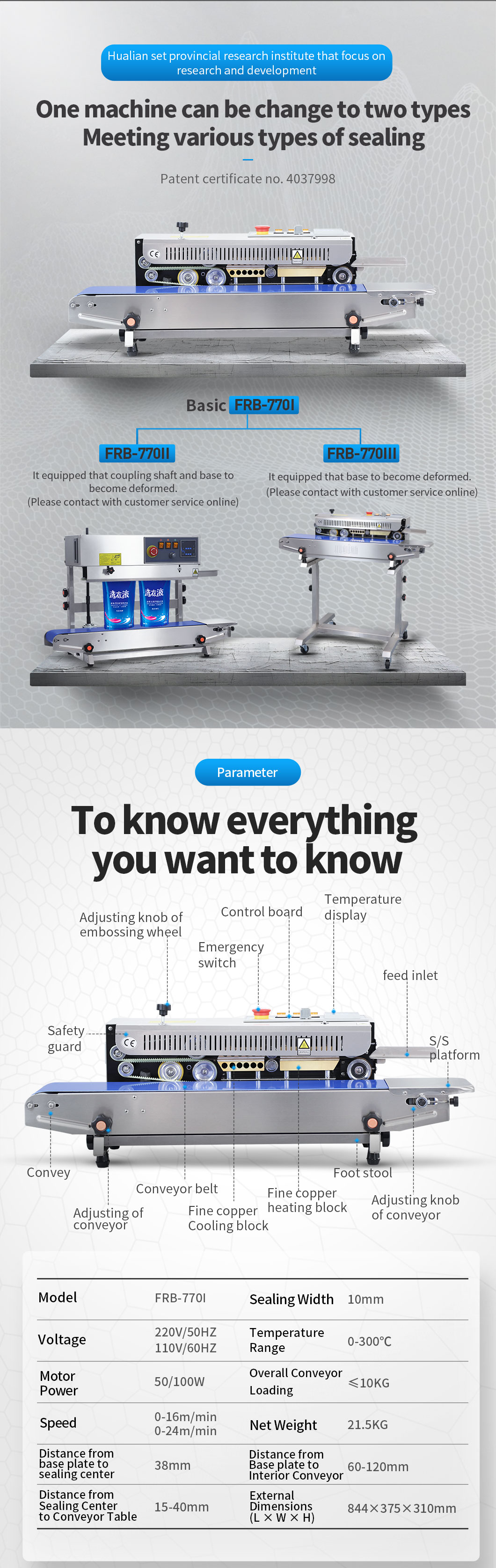 M&aacute;quina de sellado de bolsas de pl&aacute;stico