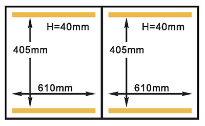 Tamaño de la cámara de la máquina envasadora Hualian HVC-610S/2A