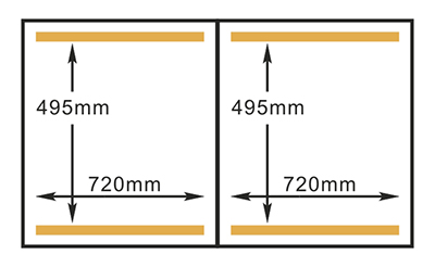 Tamaño de la cámara de la máquina de envasado al vacío HVC-720S/2B Hualian