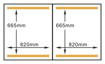 Tamaño de la cámara de la máquina envasadora al vacío HVC-820S/2B