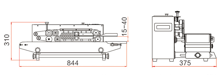 Tamaño del sellador de banda Hualian FRB-770I