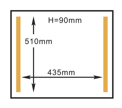 Tamaño de la cámara de la máquina de envasado al vacío HVC-510T/2A Hualian