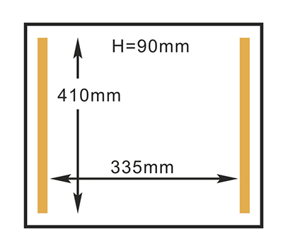 Tamaño de la cámara de la máquina envasadora al vacío HVC-410F/2A Hualian