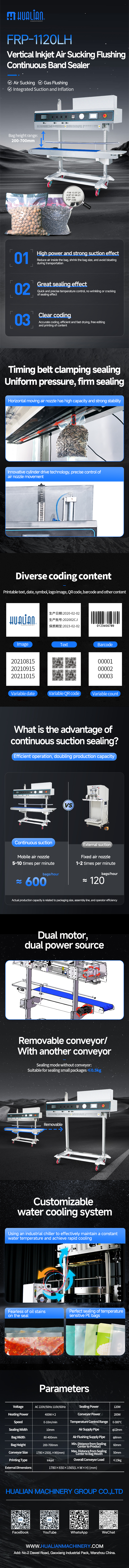 Sellador de banda continua vertical