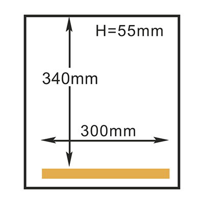 Tamaño de la cámara del sellador al vacío HVC-300T/1A Hualian