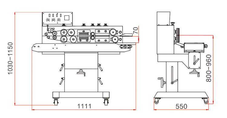 Tamaño del sellador de banda Hualian FRM-1120W