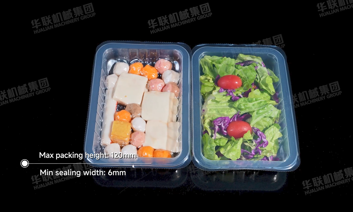 M&aacute;quina selladora de bandejas para verduras.