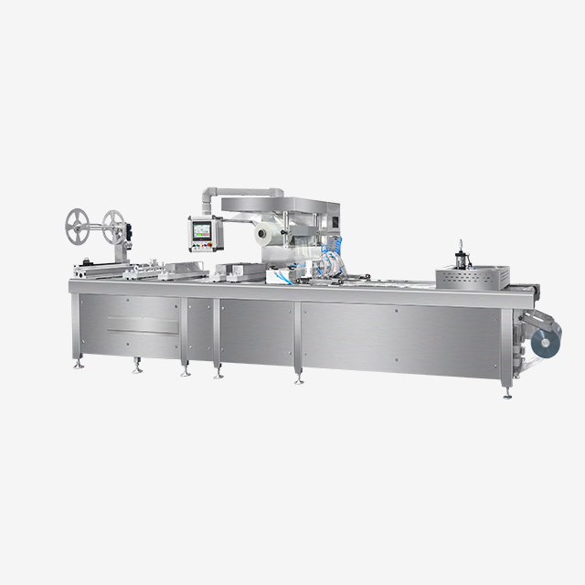 Hualian HVR-420T(Q) Máquina de envasado al vacío termoformado MAP de película rígida para salmón, mariscos, comidas preparadas, carne
