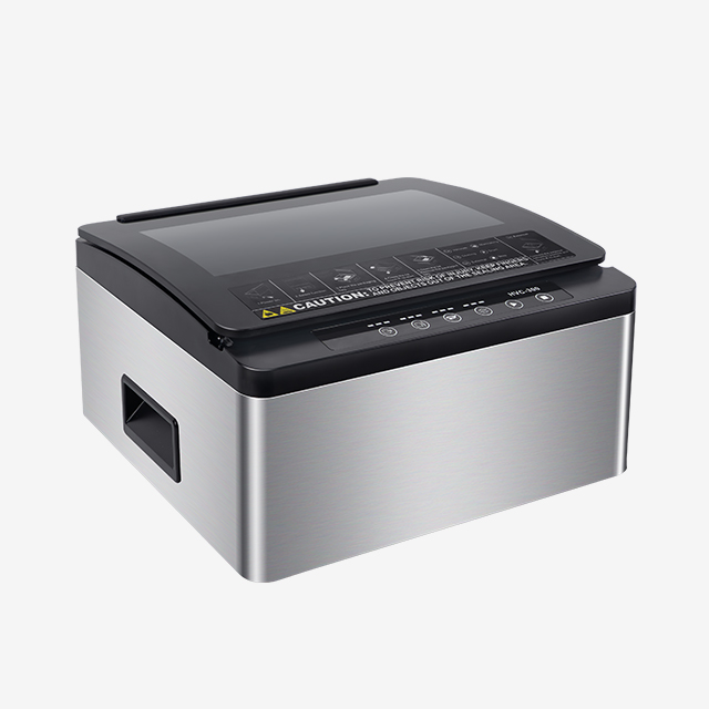 Máquina envasadora de mesa con sellador al vacío de cámara Hualian para envasado de alimentos HVC-300T∕1AB