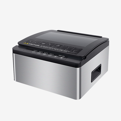 Máquina envasadora de mesa con sellador al vacío de cámara Hualian para envasado de alimentos HVC-300T∕1AB