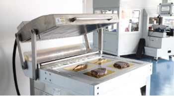 M&aacute;quina de envasado al vac&iacute;o de piel semiautom&aacute;tica